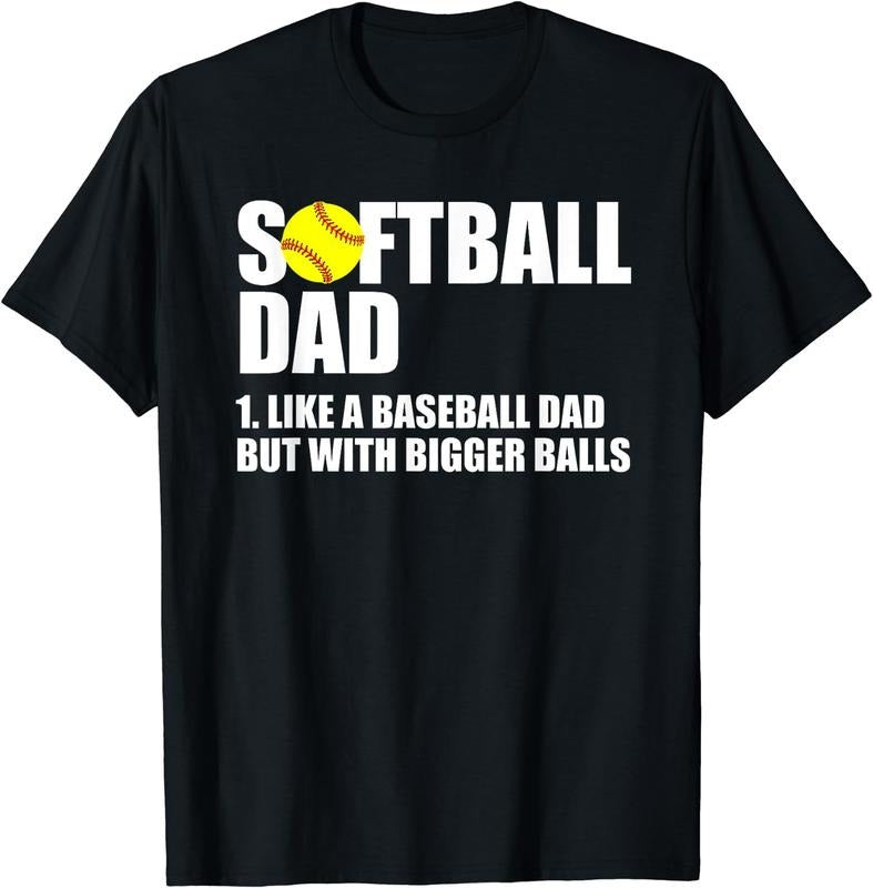 [100% Cotton] Softball Dad Definition Funny T-Shirt Hoodie, Sweatshirt | HypeCrazeTee.com