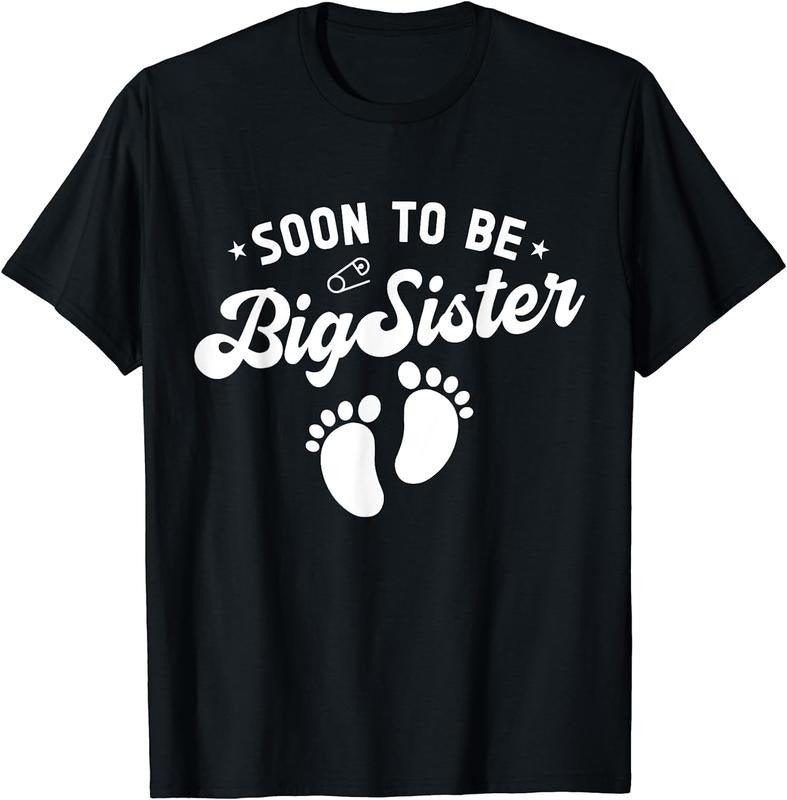 [100% Cotton] Soon to Be Big Sister Pregnancy Announcement for Big Sister T-Shirt Hoodie, Sweatshirt | HypeCrazeTee.com