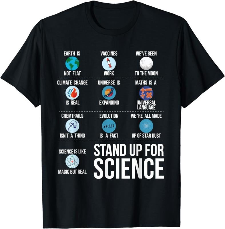 [100% Cotton] Stand Up For Science | Climate Change Earth Planet T-Shirt Hoodie, Sweatshirt | HypeCrazeTee.com