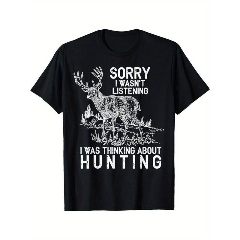 [100% Cotton] Summer Comfortable Short Sleeve Funny Hunting T-Shirt
