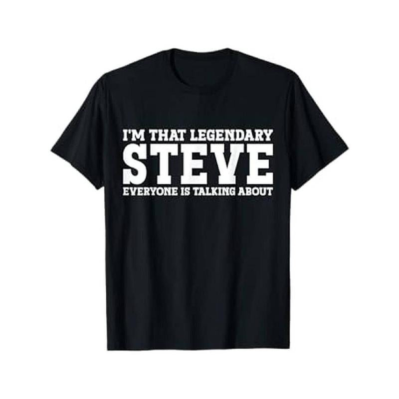 [100% Cotton] Summer t Shirts Steve Graphic T-Shirt - 100% Cotton Crew Neck, Casual Printed Short Sleeve Tee with "I'm...