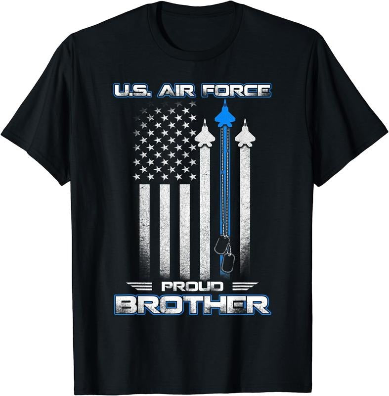 [100% Cotton] U.S. Air Force Stars Air Force Proud Brother T-Shirt Hoodie, Sweatshirt | HypeCrazeTee.com