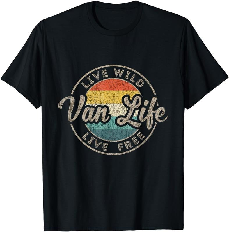 [100% Cotton] Van Life Clothing Retro Vintage Van Dwellers Vanlife Nomads T-Shirt Hoodie, Sweatshirt | HypeCrazeTee.com