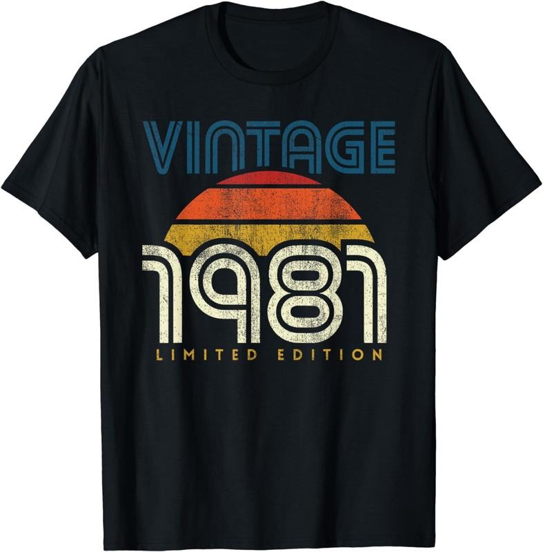 [100% Cotton] Vintage 1981 Birthday T-Shirt Hoodie, Sweatshirt | HypeCrazeTee.com