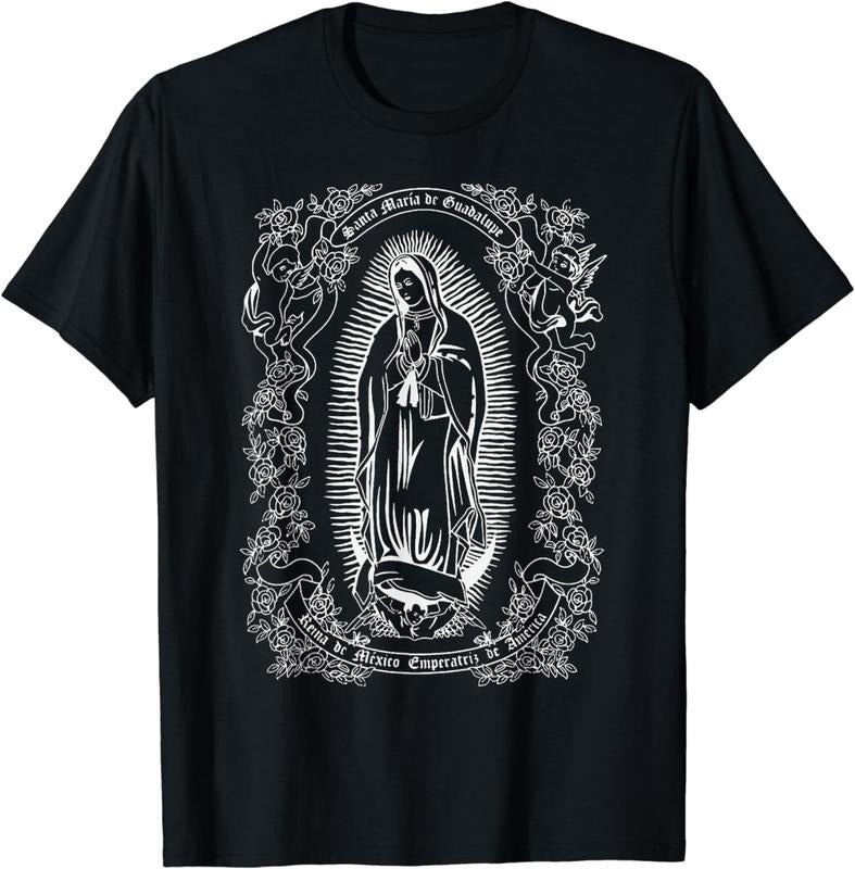 [100% Cotton] Virgen de Guadalupe Shirt Guadalupe's Virgin Christian Gift Hoodie, Sweatshirt | HypeCrazeTee.com