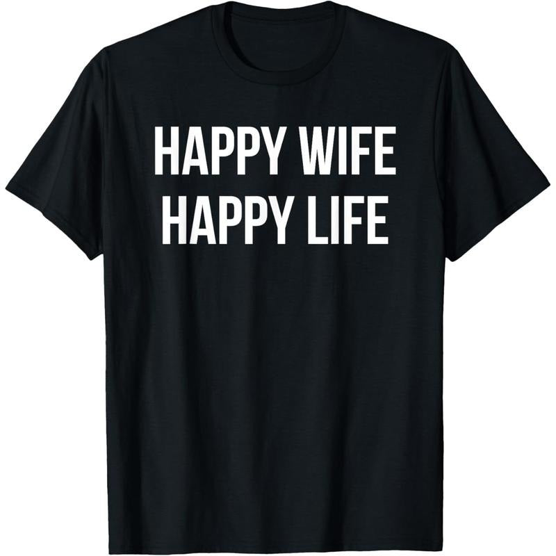 [100% Cotton] WIFE HAPPY LIFE T-Shirt Hoodie, Sweatshirt | HypeCrazeTee.com