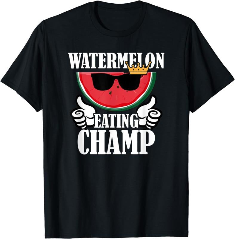 [100% Cotton] Watermelon Eating Champ Melon Contest Competition T-Shirt Hoodie, Sweatshirt | HypeCrazeTee.com
