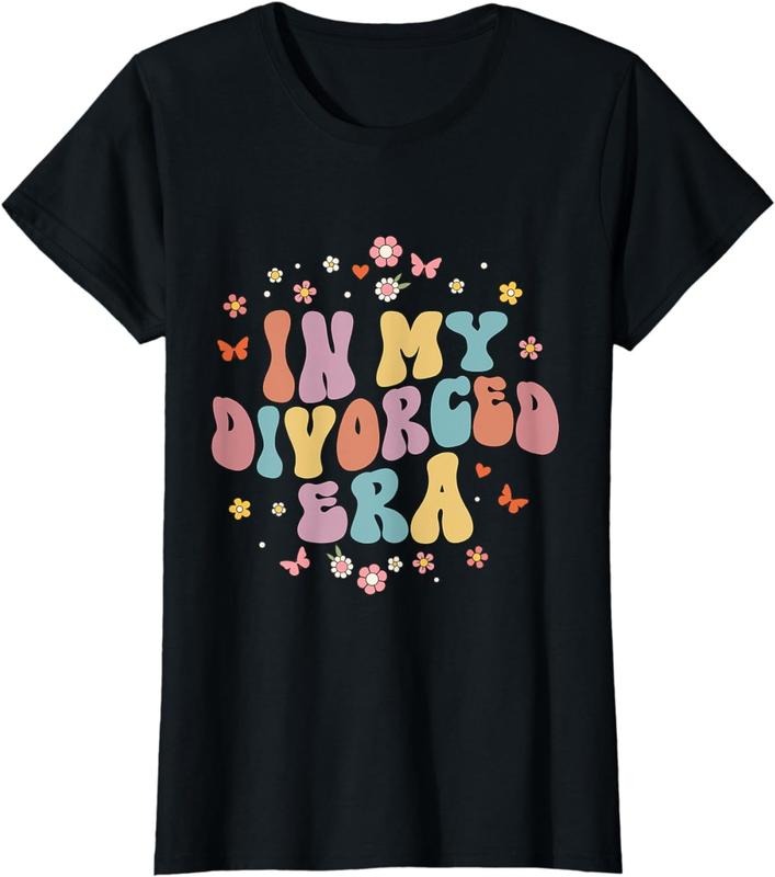 [100% Cotton] Womens In My Divorced Era Funny Divorce Party Saying Divorcee Funny T-Shirt Hoodie, Sweatshirt