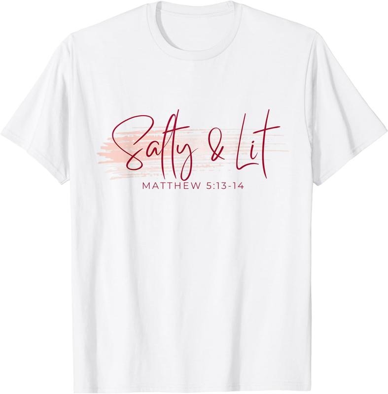 [100% Cotton] Womens Mens Religious and Funny Salty and Lit Graphic Tee T-Shirt Hoodie, Sweatshirt | HypeCrazeTee.com