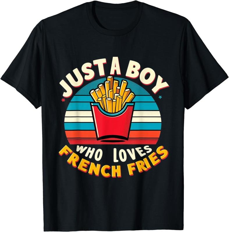 [100% Cotton] Cool Just Boy Who Loves French Fries T-Shirts, Hoodie, Sweatshirt