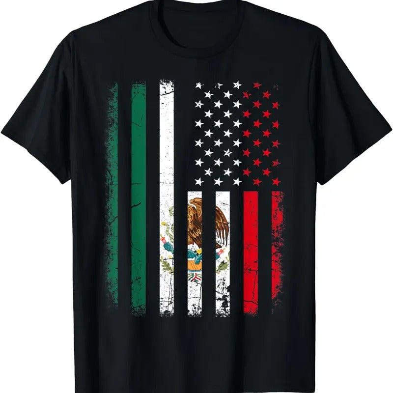 [100% Cotton] inventive Mexican American Flag Mexican Roots Mexico America T-Shirt Hoodie, Sweatshirt | HypeCrazeTee.com