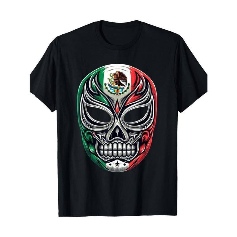 [100% Cotton] ucha Libre Mexico Flag Wrestling Mask For Men Women T-Shirt Hoodie, Sweatshirt | HypeCrazeTee.com
