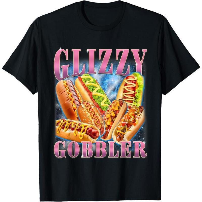 100% Cotton 100% Cotton Funny Glizzy Gobbler Meme Hilarious Hot Dog Glizzy Lovers T-Shirt Golf Gift T-Shirt For Men And...