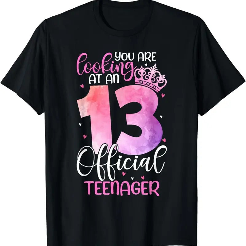 [100% Cotton]13th 13 Years Cute Official Teenager Breathable Casual T-Shirts, Hoodie, Sweatshirt