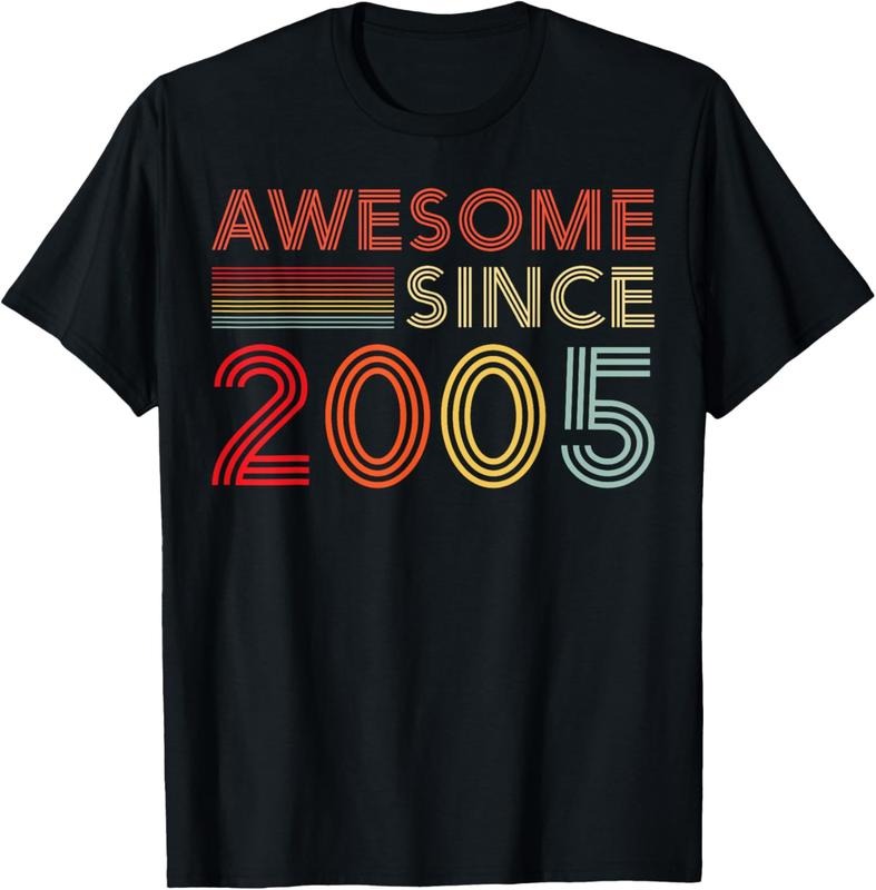100% Cotton 19 Birthday Decorations Men Women 2005 BDay 19th Birthday T-Shirt Hoodie, Sweatshirt | HypeCrazeTee.com