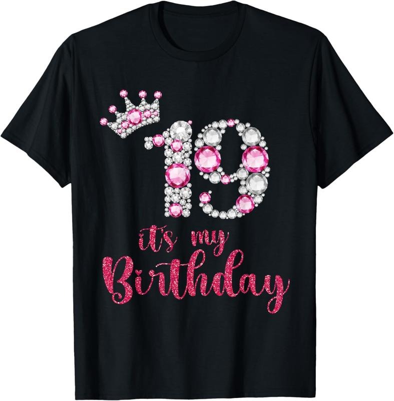 100% Cotton 19 It's My Birthday 19th Birthday 19 Years Old Bday T-Shirt Hoodie, Sweatshirt | HypeCrazeTee.com