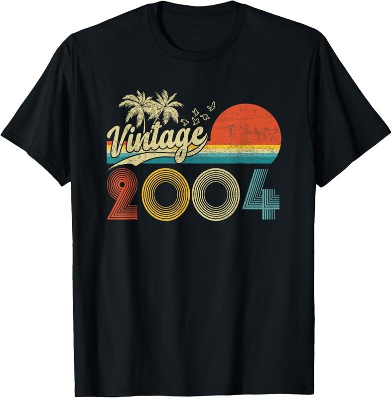 100% Cotton 19 Year Old Gift Men Women Vintage 2004 19th Birthday Retro T-Shirt Hoodie, Sweatshirt | HypeCrazeTee.com