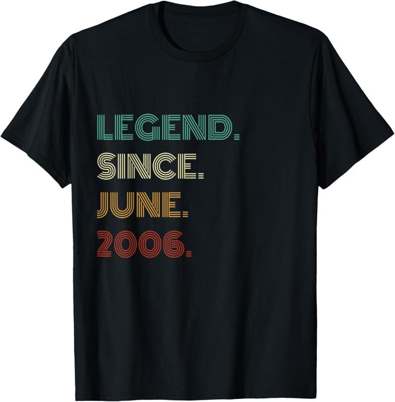 100% Cotton 19 Years Old Legend Since June 2006 19th Birthday T-Shirt Hoodie, Sweatshirt | HypeCrazeTee.com