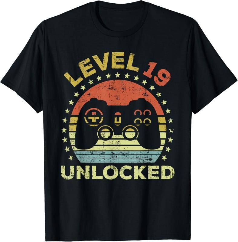 100% Cotton 19th Birthday Gaming Level 19 Unlocked T-Shirt Hoodie, Sweatshirt | HypeCrazeTee.com