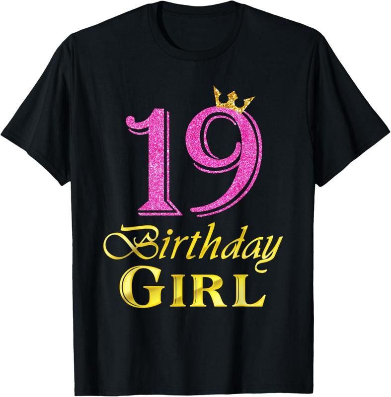 100% Cotton 19th Birthday Girl Princess Shirt 19 Years Old 19th Birthday T-Shirt Hoodie, Sweatshirt | HypeCrazeTee.com
