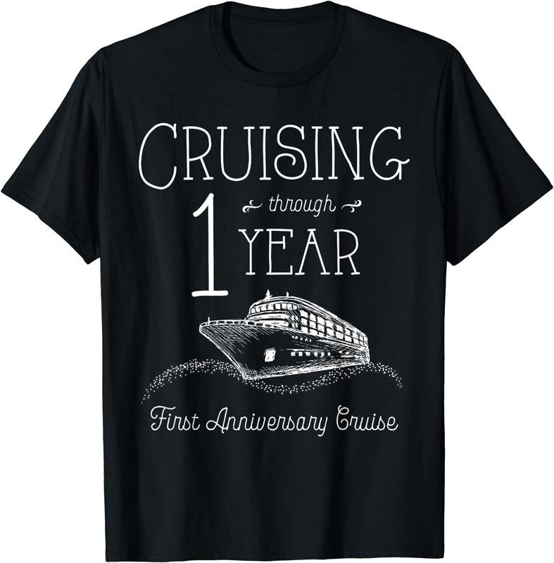 [100% Cotton]1st Anniversary Cruise His Hers Matching Couple T-Shirts, Hoodie, Sweatshirt