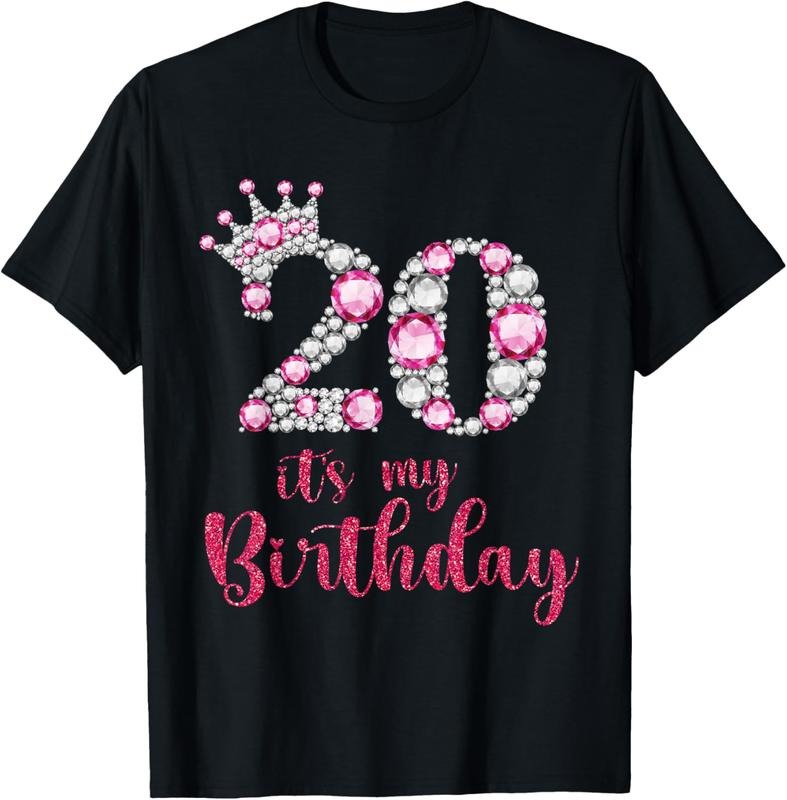 100% Cotton 20 It's My Birthday 20th Birthday 20 Years Old Bday T-Shirt Hoodie, Sweatshirt | HypeCrazeTee.com