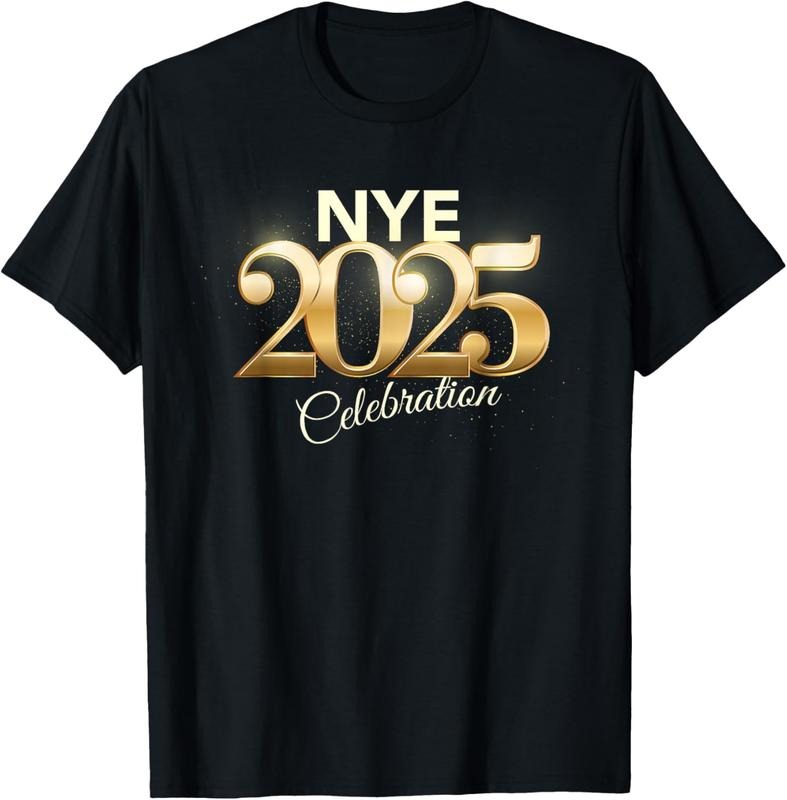100% Cotton 2025 Happy New Year Party Supplies NYE 2025 Family Matching T-Shirt Hoodie, Sweatshirt | HypeCrazeTee.com