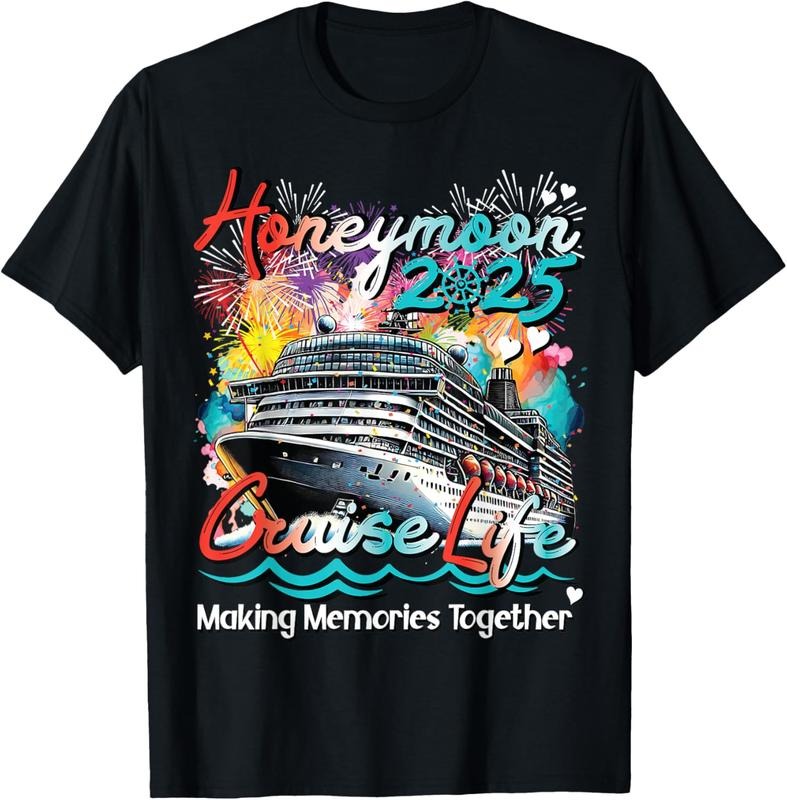 100% Cotton 2025 Honeymoon Cruise Crew Partner Couples Cruising Vacation T-Shirt Hoodie, Sweatshirt | HypeCrazeTee.com