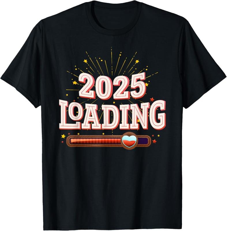 100% Cotton 2025 Loading Happy New Year 2025 Matching Family NYE T-Shirt Hoodie, Sweatshirt | HypeCrazeTee.com