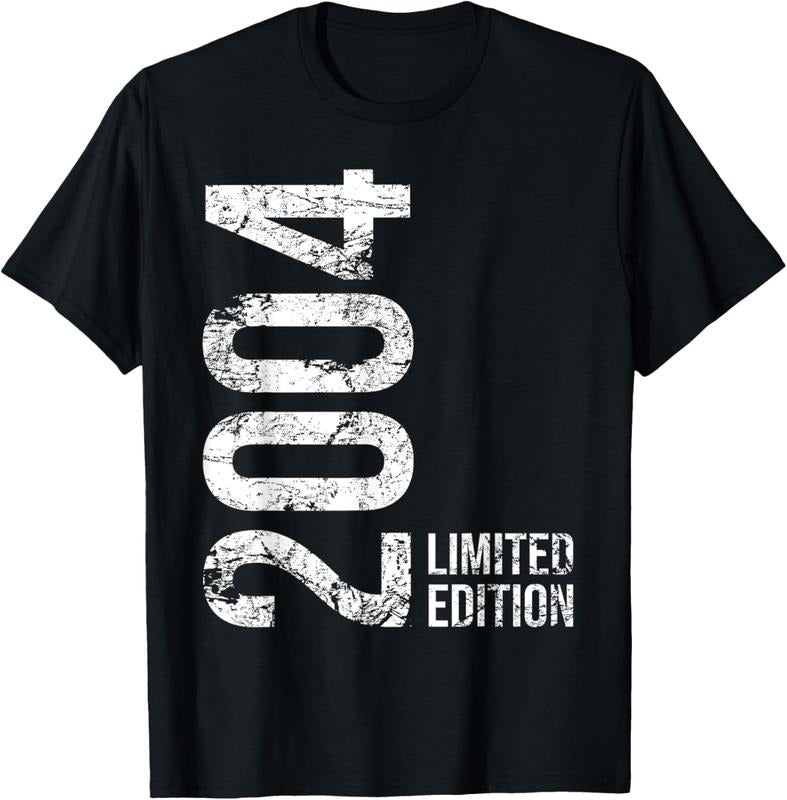 100% Cotton 20th Birthday 20 Years Old Man Woman Vintage 2004 T-Shirt Hoodie, Sweatshirt | HypeCrazeTee.com