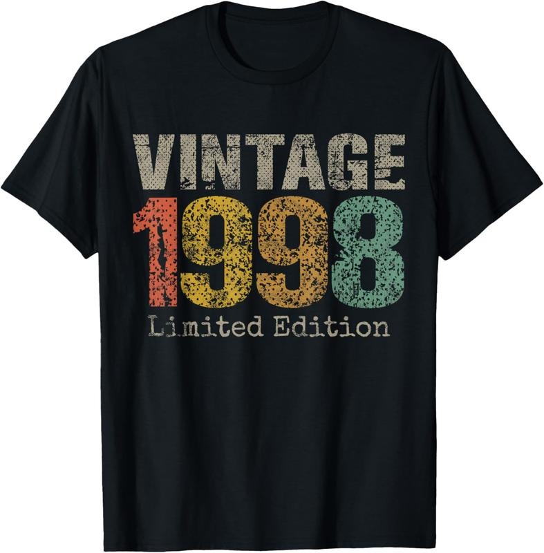 100% Cotton 26 Year Old Gifts Vintage 1998 Limited Edition 26th Birthday T-Shirt Hoodie, Sweatshirt | HypeCrazeTee.com