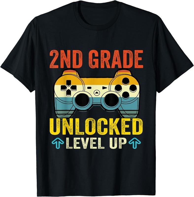 [100% Cotton]2nd Grade Unlocked Level Up Video Gamer Back School T-Shirts, Hoodie, Sweatshirt