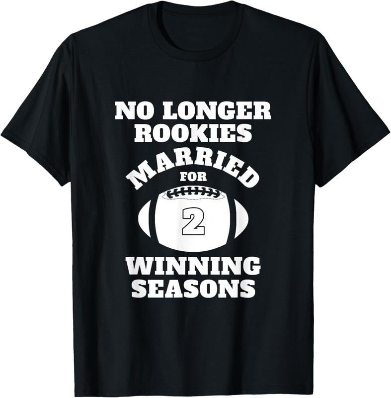 100% Cotton 2nd Wedding Anniversary Gift Football Him Husband Her T-Shirt Hoodie, Sweatshirt | HypeCrazeTee.com