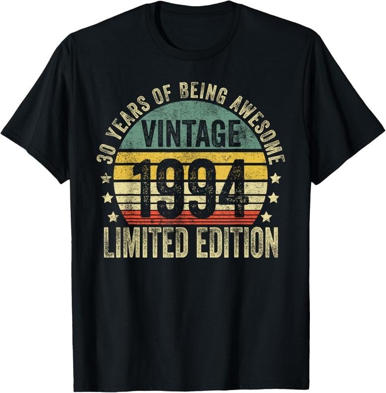 100% Cotton 30 Year Old Gifts Vintage 1994 Limited Edition 30th Birthday T-Shirt Hoodie, Sweatshirt | HypeCrazeTee.com