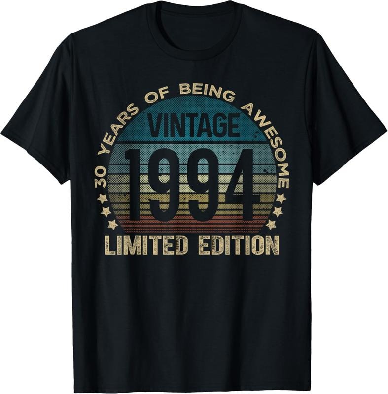 100% Cotton 30th Birthday 30 Year Old Gifts Vintage 1994 Limited Edition T-Shirt Hoodie, Sweatshirt | HypeCrazeTee.com