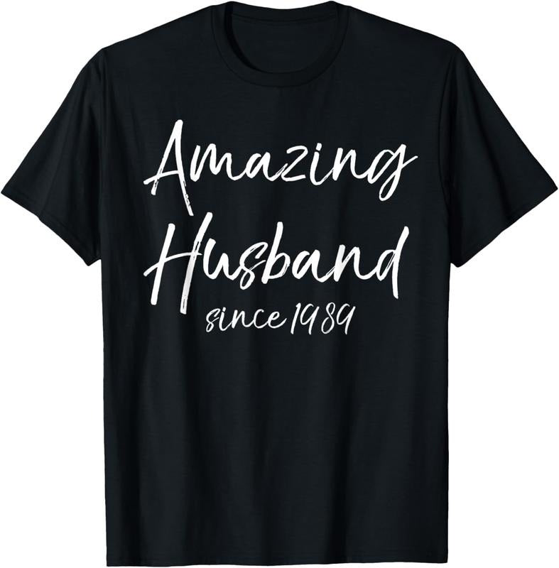 100% Cotton 35th Anniversary Idea from Wife Amazing Husband Since 1989 T-Shirt Hoodie, Sweatshirt | HypeCrazeTee.com