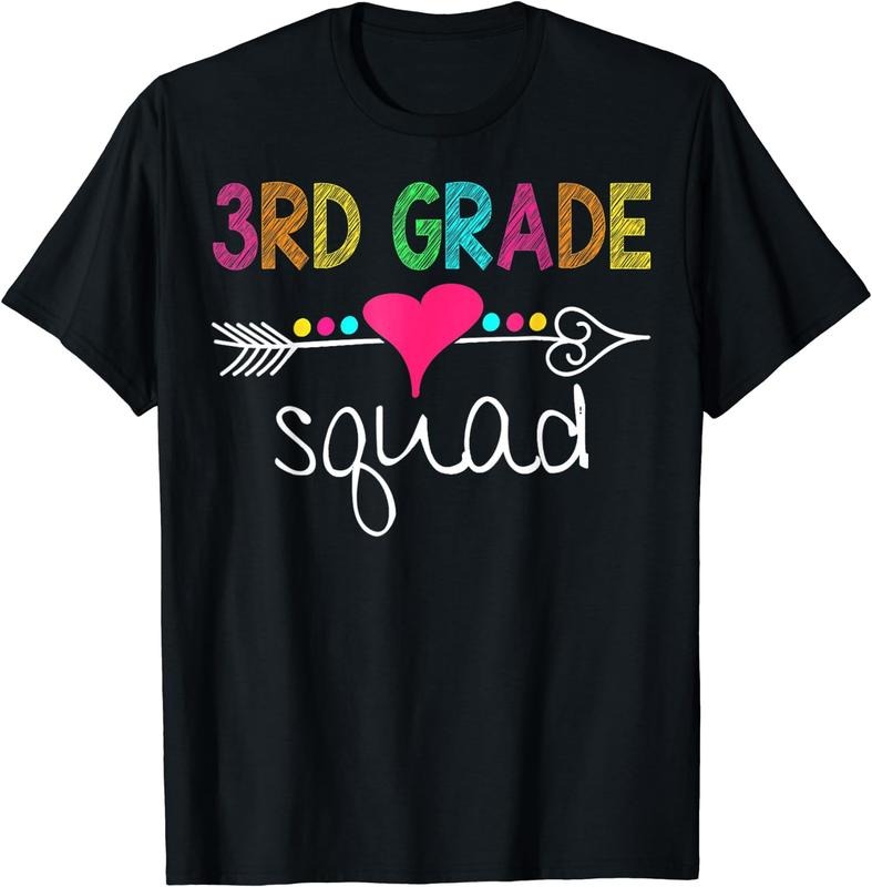 [100% Cotton]3rd Grade Squad Third Teacher Student Team Back To School T-Shirt Hoodie, Sweatshirt | HypeCrazeTee.com