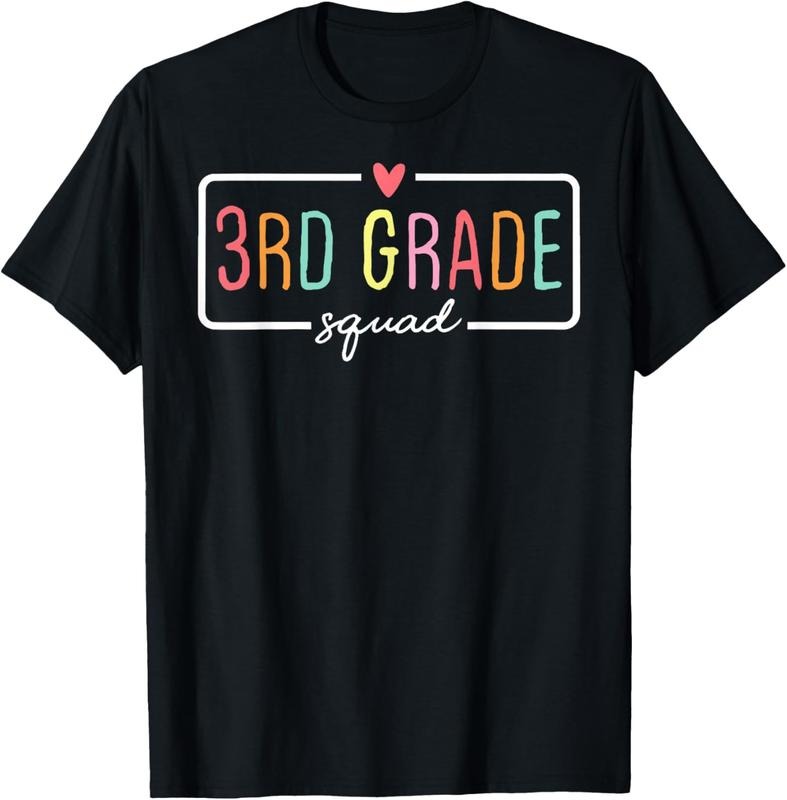 100% Cotton 3rd Grade Team Crew Third Grade Squad Back To School Teacher T-Shirt Hoodie, Sweatshirt | HypeCrazeTee.com