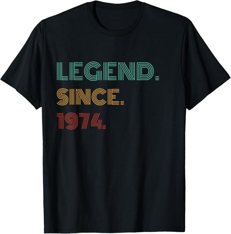 100% Cotton 50 Years Old Legend Since 1974 50th Birthday T-Shirt Hoodie, Sweatshirt | HypeCrazeTee.com
