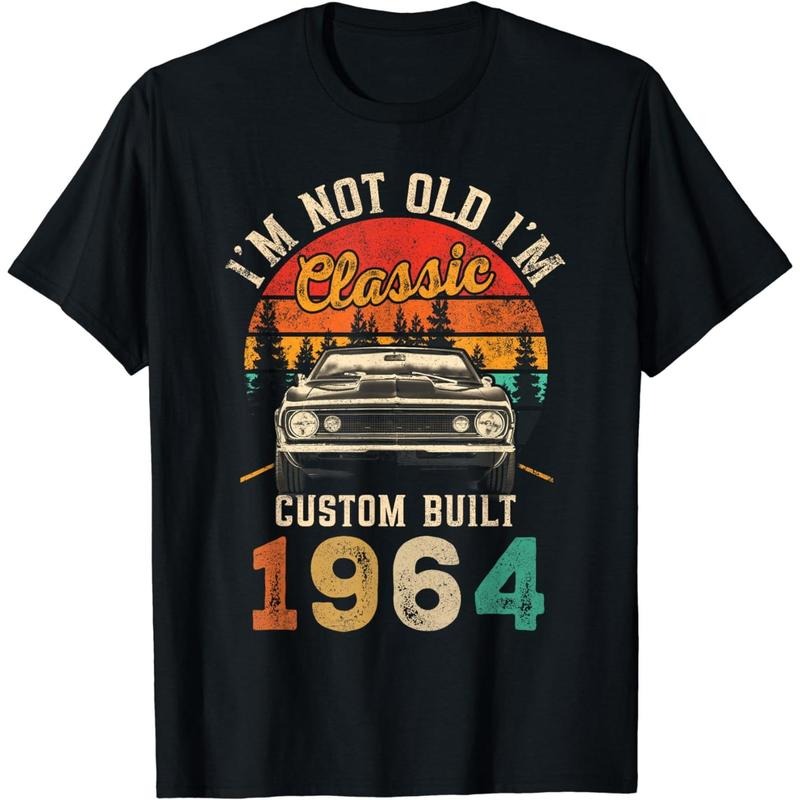 [100% Cotton]60 Year Old Vintage Classic Car 1964 60th Birthday Men Gifts T-Shirt Hoodie, Sweatshirt | HypeCrazeTee.com