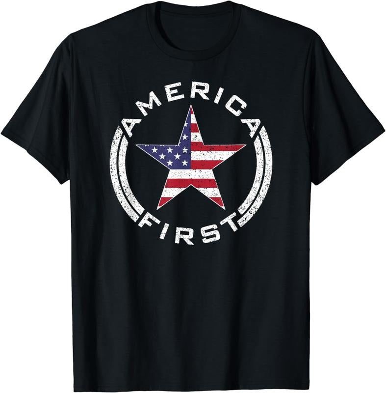 [100% Cotton]AMERICA FIRST USA FLAG AMERICAN STAR ROUNDEL PATRIOT TEE T-Shirt Hoodie, Sweatshirt | HypeCrazeTee.com