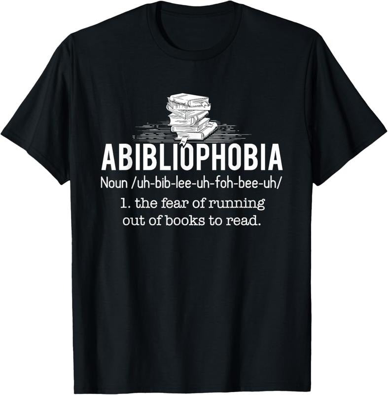100% Cotton Abibliophobia - Funny Reading Bookworm Reader Gift T-Shirt Hoodie, Sweatshirt | HypeCrazeTee.com