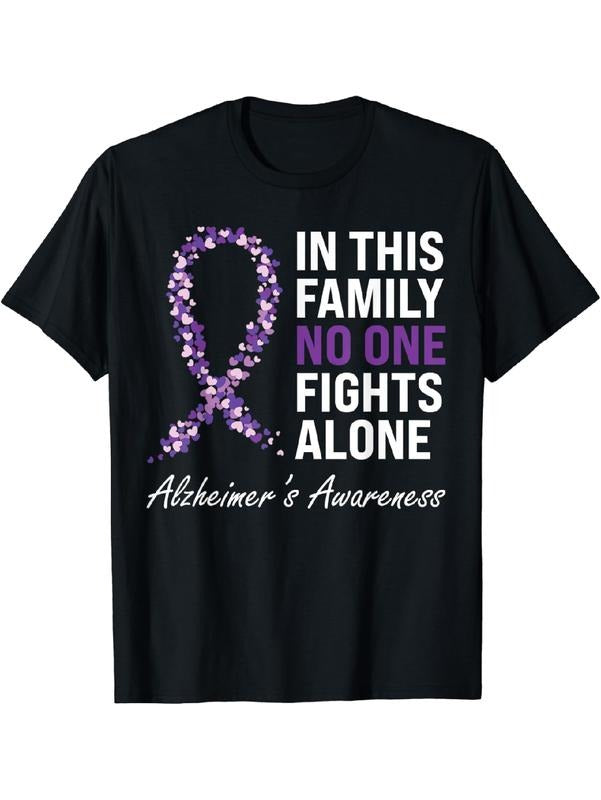 [100% Cotton]Alzheimer's Awareness Purple Ribbon Dementia Mom Dad Grandpa T-Shirt Hoodie, Sweatshirt | HypeCrazeTee.com