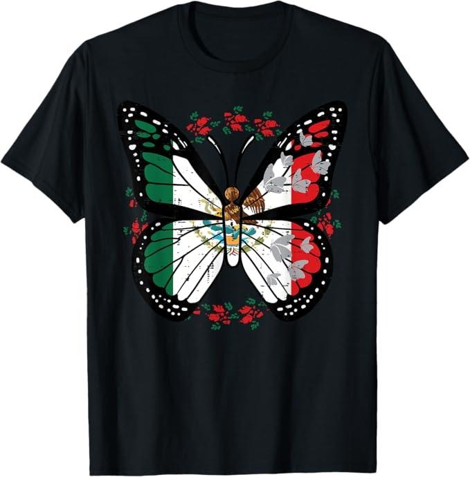 [100% Cotton]America Mexico Flag Vintage Mexican Roots American T-Shirt Hoodie, Sweatshirt | HypeCrazeTee.com