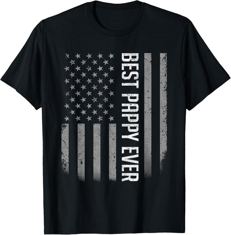 100% Cotton American Flag Dad Shirt Gift For Fathers day Best Pappy Ever T-Shirt Hoodie, Sweatshirt | HypeCrazeTee.com