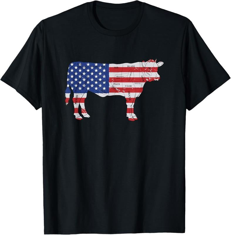 100% Cotton American USA Flag BBQ - American Butcher - American Beef T-Shirt Hoodie, Sweatshirt | HypeCrazeTee.com