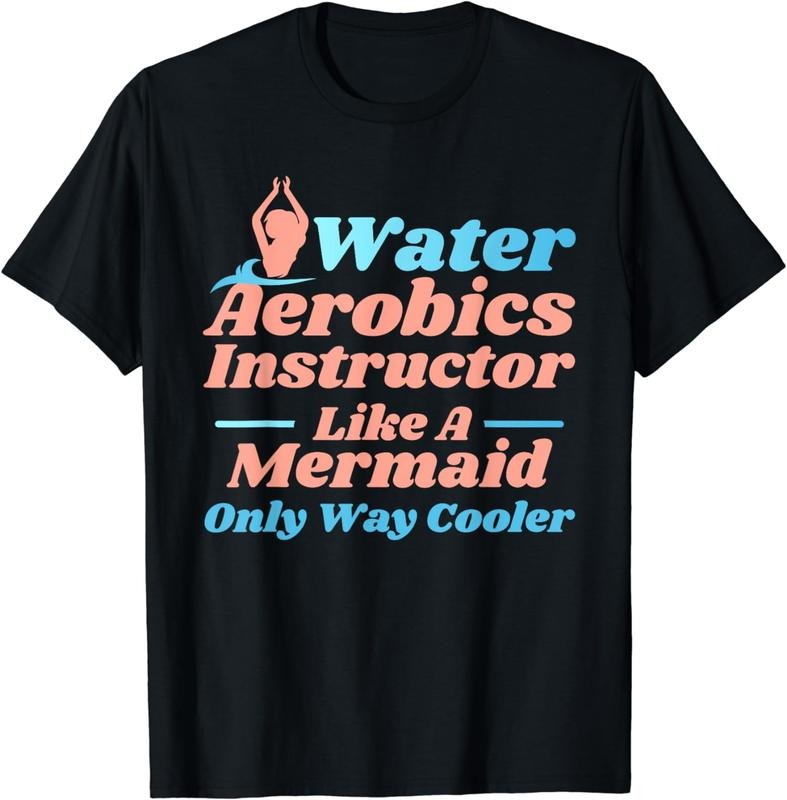 [100% Cotton]Aqua Water Aerobics Instructor - Like A Mermaid T-Shirt Hoodie, Sweatshirt | HypeCrazeTee.com