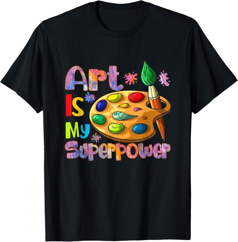 100% Cotton Art Is My Superpower Drawing Art Teacher Artists T-Shirt Hoodie, Sweatshirt | HypeCrazeTee.com
