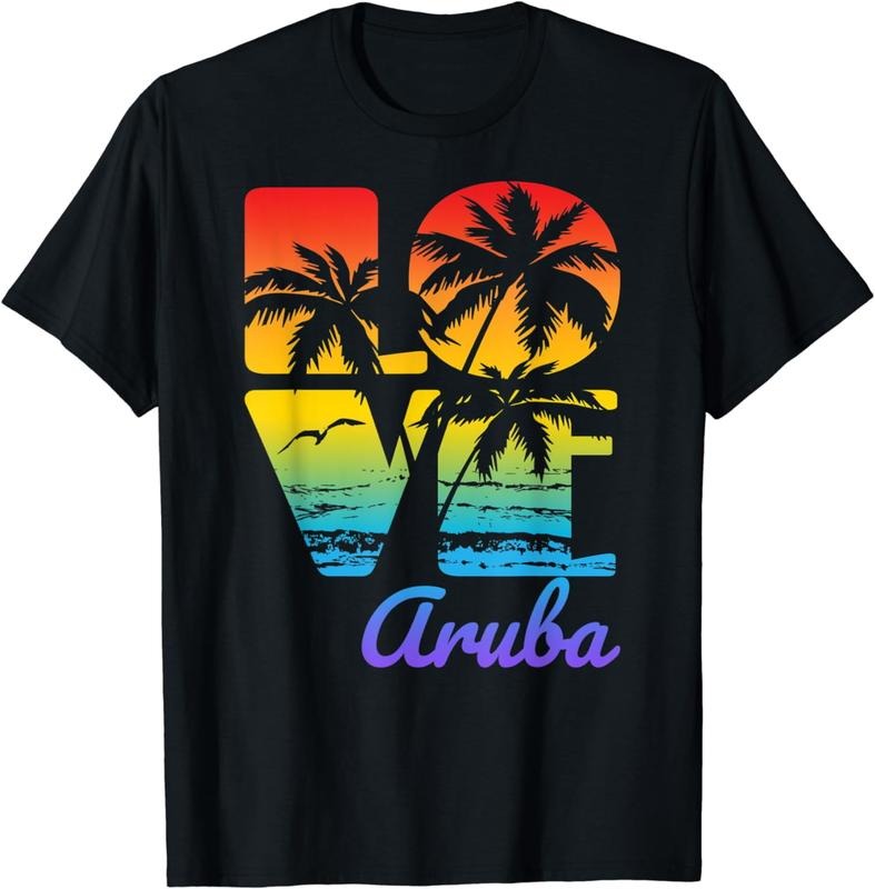 [100% Cotton]Aruba Tropical Love graphic T-Shirt Hoodie, Sweatshirt | HypeCrazeTee.com