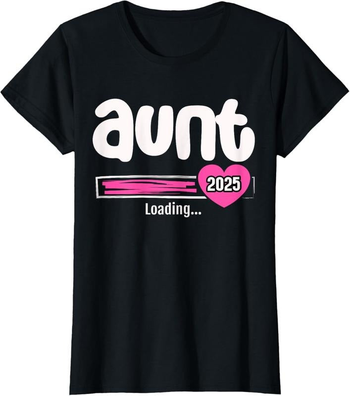 100% Cotton Aunt 2025 Shirt Soon to Be Promoted to Aunt New  Loading T-Shirt Hoodie, Sweatshirt | HypeCrazeTee.com